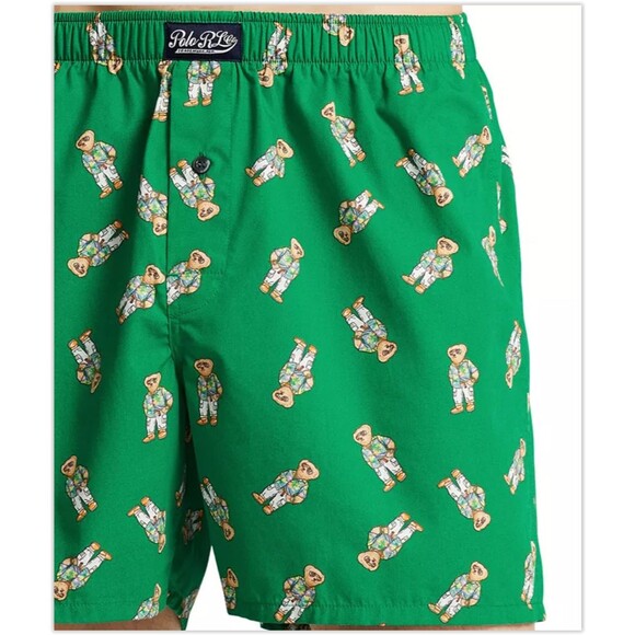 NWT Polo BEAR Ralph Lauren Crewneck Tee & Printed Boxer Short Gift Set, L - Picture 5 of 7